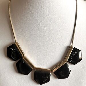 Black Acrylic Statement Necklace
